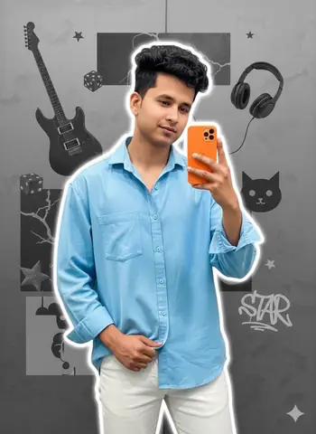 Stylish Young Man Mirror Selfie Gemini Prompt - copy paste on Gemini AI