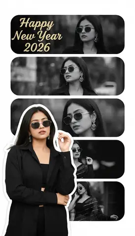 Happy new year stylish boy sunglasses gemini prompt - copy paste on Gemini AI