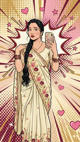 Vibrant Pop Art Girl Comic Burst Gemini Prompt - copy paste on Gemini AI