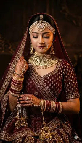 Stunning South Asian Bride Lehenga Gemini Prompt - copy paste on Gemini AI
