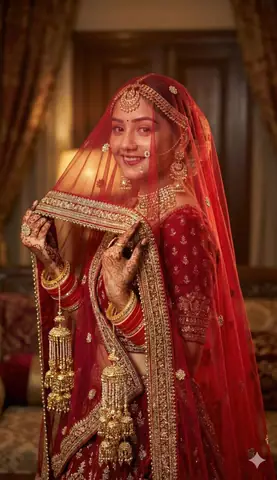 Indian Bridal Couple Romantic Gemini Prompt - copy paste on Gemini AI