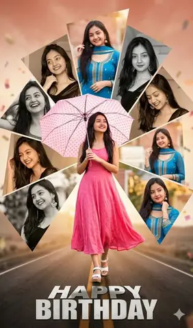 Viral young woman pink dress gemini prompt - copy paste on Gemini AI