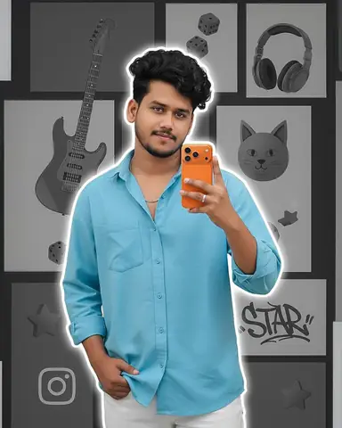 Stylish young man mirror selfie gemini prompt - copy paste on Gemini AI