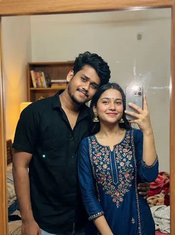 romantic couple lo fi background mirror selfie gemini prompt - copy paste on Gemini AI