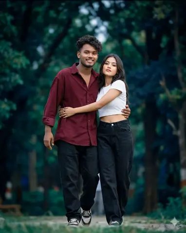 Viral stylish boy walking through blurred park gemini prompt - copy paste on Gemini AI