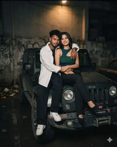 Viral girl forest-green SUV style gemini prompt - copy paste on Gemini AI
