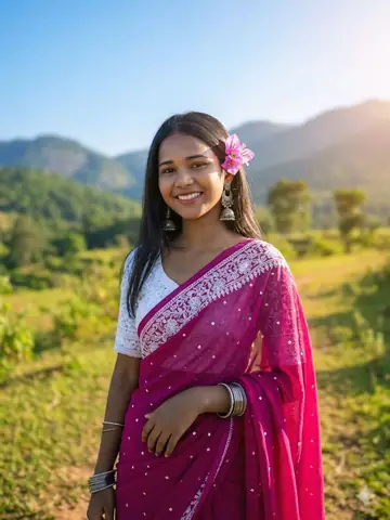 Beautiful Indian Girl Saree Gemini Prompt - copy paste on Gemini AI