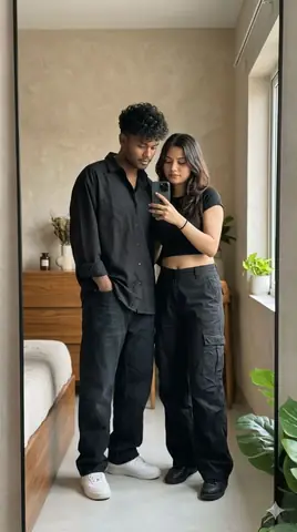 Romantic couple mirror selfie gemini prompt - copy paste on Gemini AI