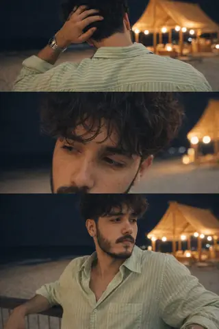 Viral boy gemini prompt beach night candid shots - copy paste on Gemini AI