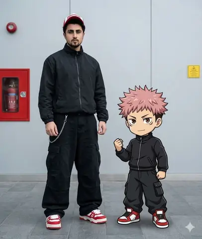 Indian Man And 2d Chibi Anime gemini prompt - copy paste on Gemini AI