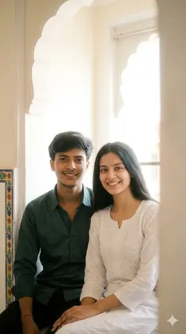 Romantic couple mirror selfie gemini prompt - copy paste on Gemini AI