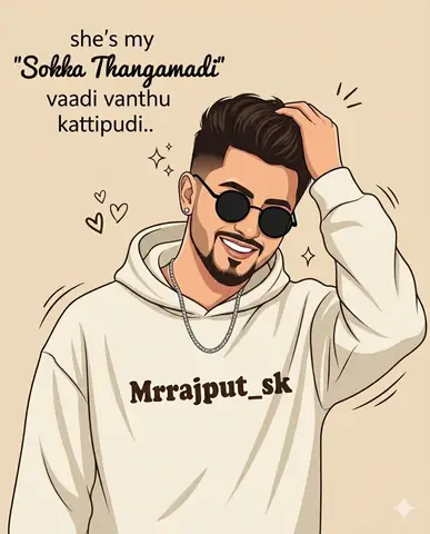 Stylish Young Man Sokka Thangamadi Couple Gemini Prompt - copy paste viral AI prompt