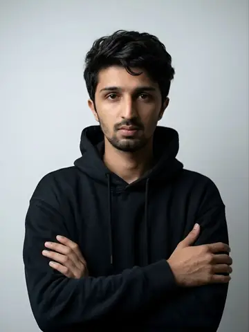 Young Man Black Hoodie Gemini Prompt - copy paste viral AI prompt