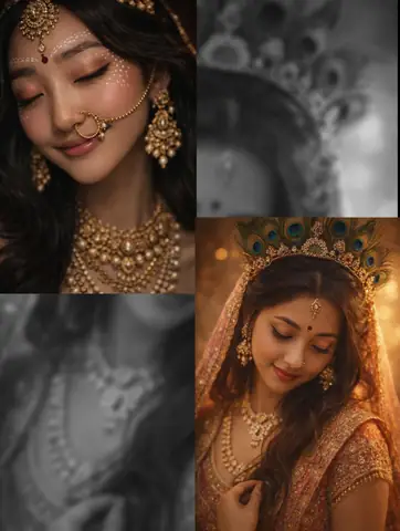 Indian Woman Radha Costume Gemini Prompt - copy paste viral AI prompt