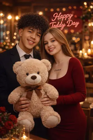 Romantic Couple Teddy Day Gift Gemini Prompt - copy paste viral AI prompt