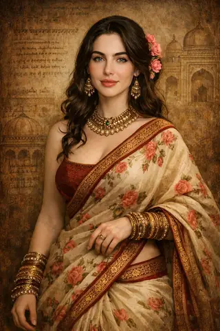 Vintage Saree Girl Traditional Gemini Prompt - copy paste viral AI prompt