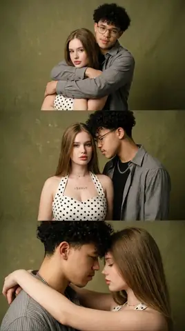 Romantic Couple Vintage Studio Photoshoot Gemini Prompt - copy paste viral AI prompt