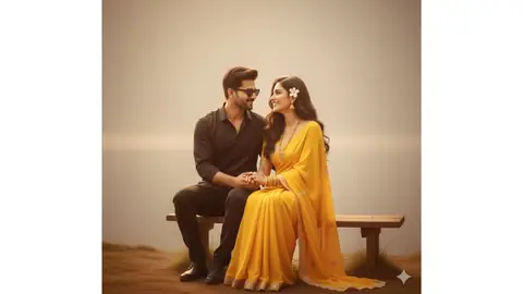 Warm Intimate Gemini Couple Portrait - copy paste viral AI prompt