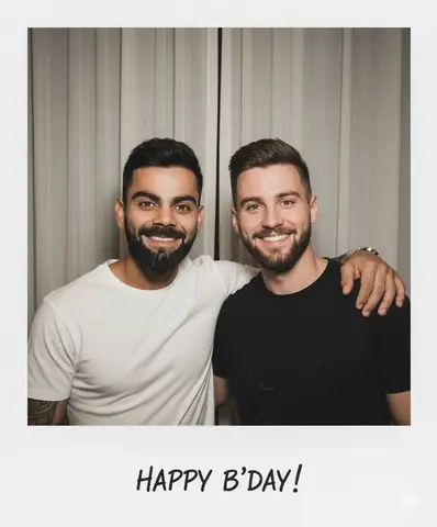Gemini AI Virat Kohli Birthday Polaroid Photo 2025 - copy paste viral AI prompt