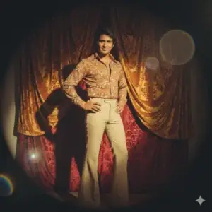 1970s Bollywood Portrait With Retro Cinematic Frame - copy paste viral AI prompt