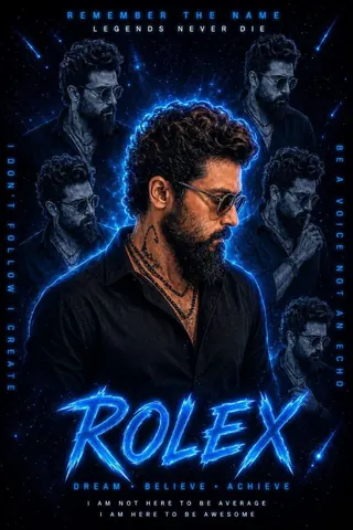 Cinematic Boy Poster with Galaxy Background - AI copy paste AI prompt example for cinematic, dark
