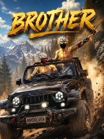 Cinematic Gaming Poster with Brotherhood Theme - Midjourney copy paste AI prompt example for cinematic, poster