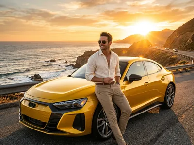 Cinematic Luxury Car Commercial Golden Hour Drive AI Prompt for Gemini