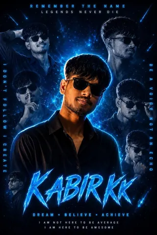 Cinematic Poster of Young Boy with Galaxy Background - AI copy paste AI prompt example for cinematic, dark