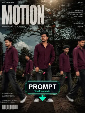 Cinematic Streetwear Editorial Poster - copy paste viral AI prompt