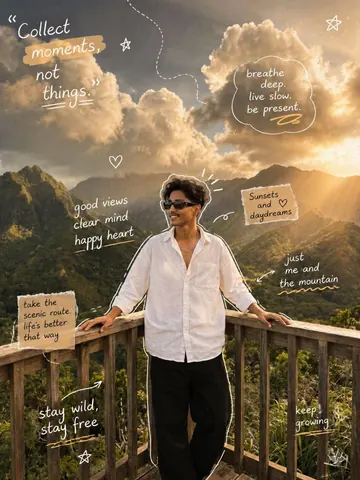 Cozy Aesthetic Photo with Handwritten Doodles - AI copy paste AI prompt example for aesthetic, ai-image