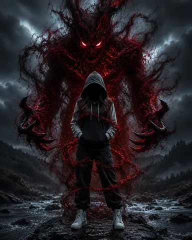 Dark Fantasy Portrait of Hooded Woman - Stable Diffusion copy paste AI prompt example for dark, portrait