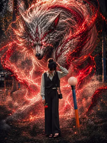 Dark Fantasy Wolf Spirit Scene - AI copy paste AI prompt example for dark, cinematic