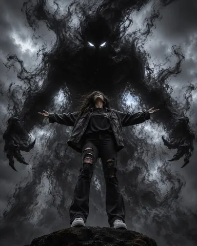 Dark Fantasy Woman Summoning Power - Stable Diffusion copy paste AI prompt example for cinematic, fantasy