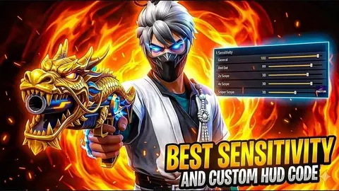 Epic Gaming YouTube Thumbnail with Golden Dragon Gun - AI copy paste AI prompt example for cinematic, gaming