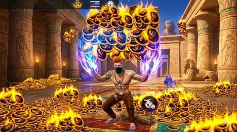 Gaming Thumbnail with Muscular Male Character - Stable Diffusion copy paste AI prompt example for cinematic, interior