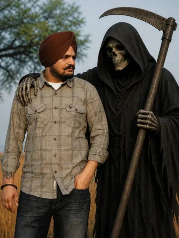 Grim Reaper with Scythe and Hooded Cloak - AI copy paste AI prompt example for dark, fantasy