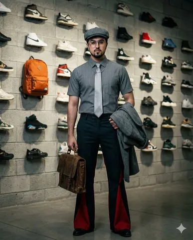 Hyper Realistic Portrait of Man in Avant Garde Outfit - Stable Diffusion copy paste AI prompt example for fashion, streetwear