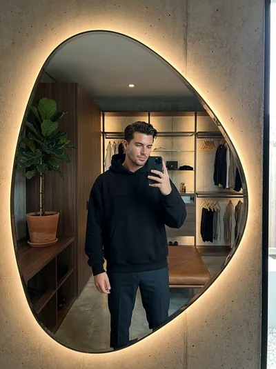 Luxury Dressing Room Organic Mirror Selfie - copy paste viral AI prompt