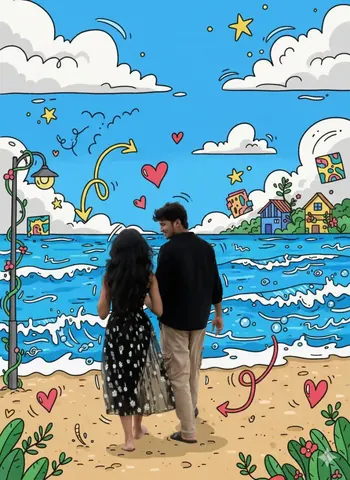 Mixed Media Cartoon Scene Transformation - Stable Diffusion copy paste AI prompt example for cartoon, illustration