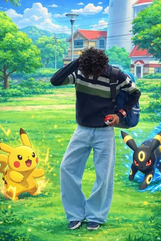 Pokémon Anime Style Photorealistic World - AI copy paste AI prompt example for anime, car