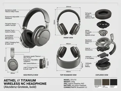 Industrial Design Product Character Sheet AI Prompt for Gemini