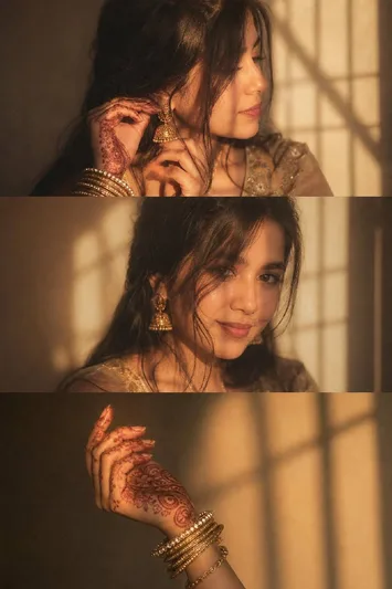 Cinematic Portrait of South Asian Woman - AI copy paste AI prompt example for portrait, cinematic