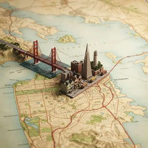 3D Map Diorama - copy paste viral AI prompt