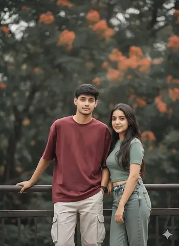 Aesthetic couple together - copy paste viral AI prompt