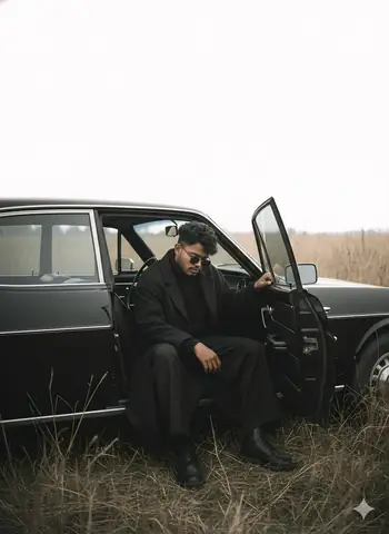 Driver Seated Car Portrait - copy paste viral AI prompt