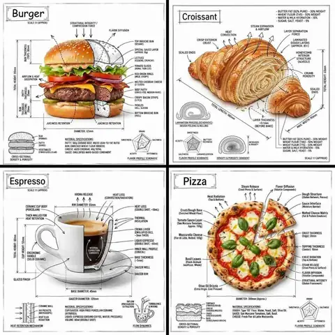 Food Anatomy Infographic | Technical Illustration with Annotation Overlays - copy paste viral AI prompt