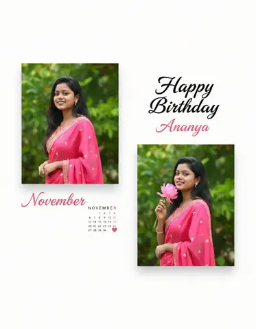 Indian Girl Birthday Poster - copy paste viral AI prompt