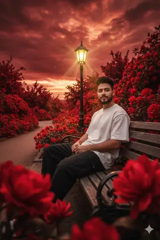 Person Park Portrait Shot - copy paste viral AI prompt