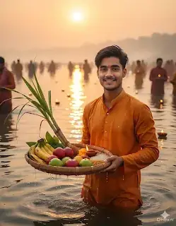 Puja in river - copy paste viral AI prompt