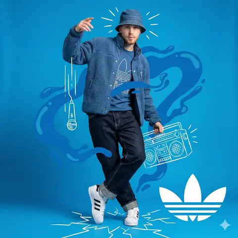 Streetwear Mixed Media Portrait - copy paste viral AI prompt